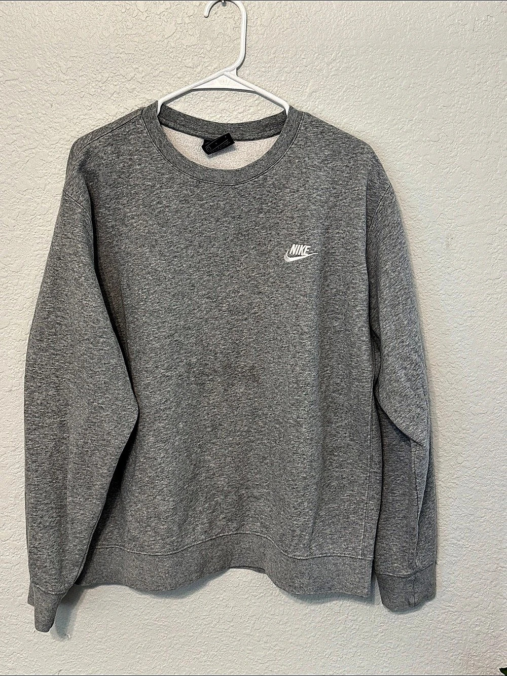 Nike Sportswear Club Fleece Crewneck Sweatshirt Gray Crewneck Sweatshirt Size